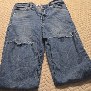 Stylish Blue Distressed Boyfriend Jeans